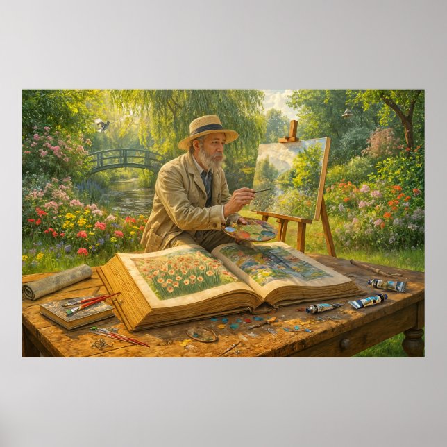 Painter i trädgård från konststorybook poster (Framsidan)