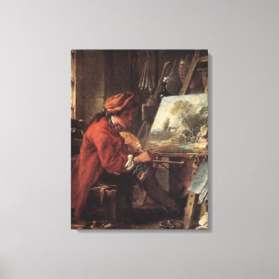Painter in Hans Studio (av François Boucher) Canvastryck