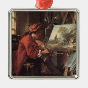 Painter in Hans Studio (av François Boucher) Julgransprydnad Metall