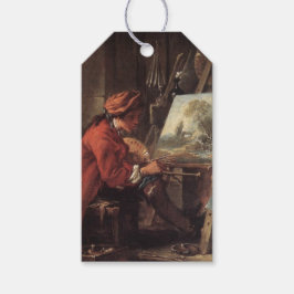 Painter in Hans Studio (av François Boucher) Presentetikett