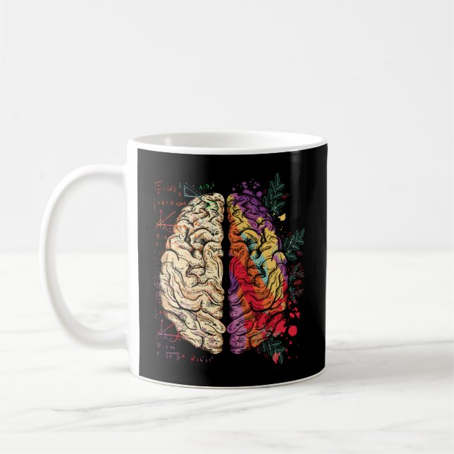 Painter Neuroscience Colorful Hu Brain Kaffemugg (Vänster)