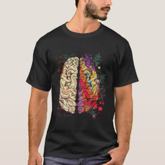 Painter Neuroscience Colorful Hu Brain T Shirt