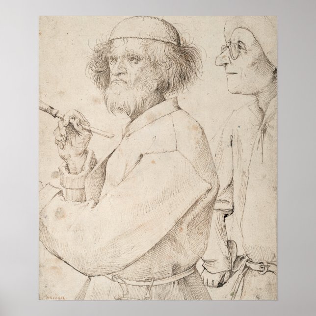Painter och Connoisseur av Pieter Bruegel Poster (Framsidan)