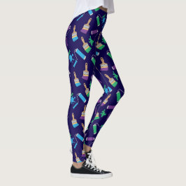 Painter- och dekoratorpensel och rullhjul Mönster Leggings