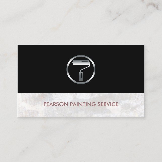 Painter Paint Roller Brush Icon Visitkort (Framsida)