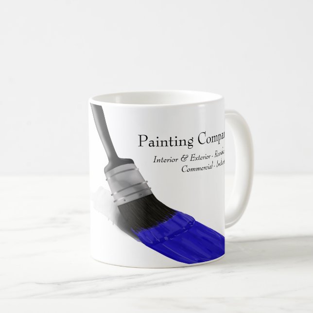 Painter Painter Service Company Push Blue Kaffemugg (Framsida höger)