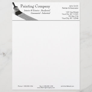 Painter Painter Service Company Push Grått Brevhuvud