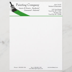 Painter Painter Service Company Push Grönt Brevhuvud