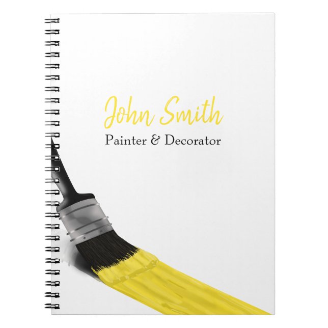 Painter Painter Service Company Push Gult Anteckningsbok (Framsidan)