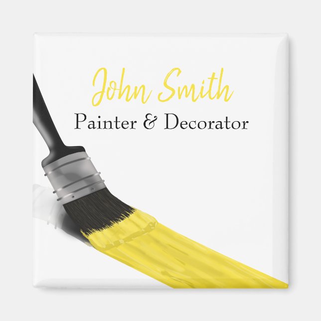 Painter Painter Service Company Push Gult Magnet (Framsidan)