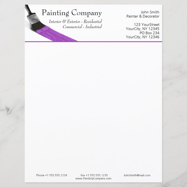 Painter Painter Service Company Push Lila (Framsida)
