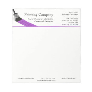 Painter Painter Service Company Push Lila Anteckningsblock