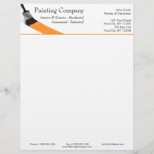 Painter Painter Service Company Push Orange Brevhuvud