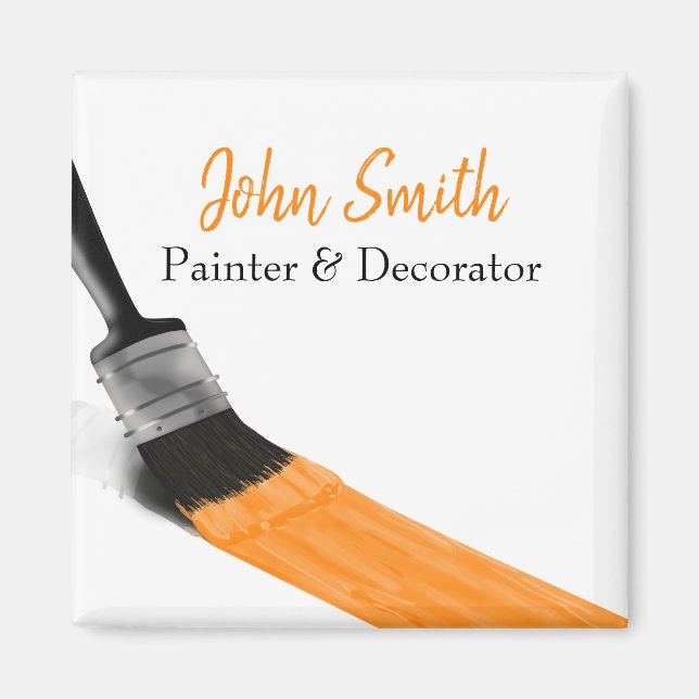 Painter Painter Service Company Push Orange Magnet (Framsidan)