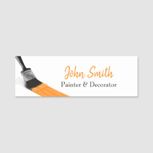 Painter Painter Service Company Push Orange Namnbricka