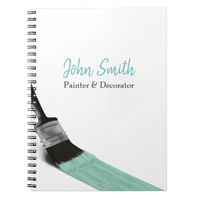 Painter Painter Service Company Push Pastel Mint Anteckningsbok (Framsidan)