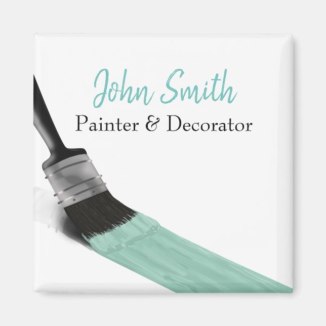 Painter Painter Service Company Push Pastel Mint Magnet (Framsidan)