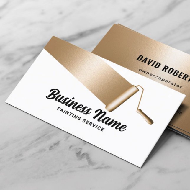 Painter Professionell Guld Painting Service Visitkort (Skapare uppladdad)