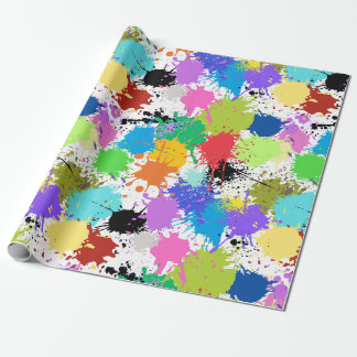 Painter Splatter Artist Gift Wrapping Papper Roll Presentpapper