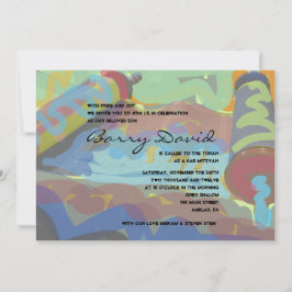 PAINTERAD Bat mitzvah inbjudan till TORAH Pub