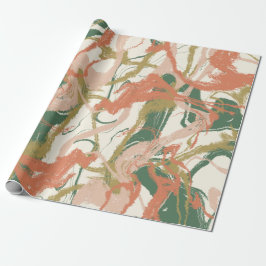 Painterly Abstrakt Whimsical Wrapping Papper Lakan Presentpapper