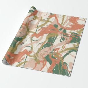 Painterly Abstrakt Whimsical Wrapping Papper Lakan Presentpapper