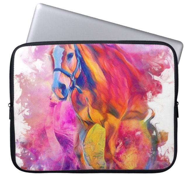 Painterly Animal - Horse Laptop Sleeve (Framsidan)