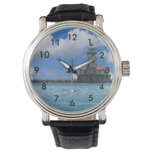 Painterly Chicago hamnfyr Armbandsur