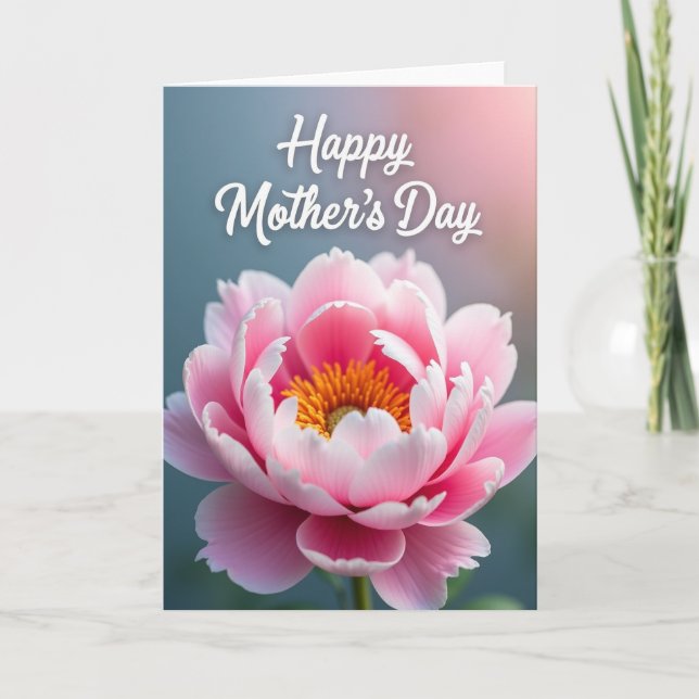Painterly Floral Mothers Day Card Kort (Framsida)