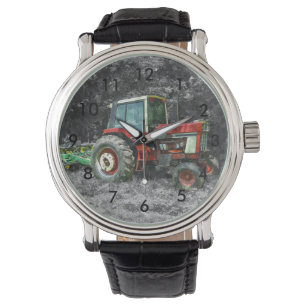 Painterly gammal internationell traktor armbandsur