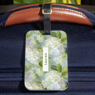Painterly Hydrangea mönster Bagagebricka