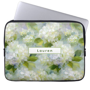 Painterly Hydrangea mönster Laptop Fodral