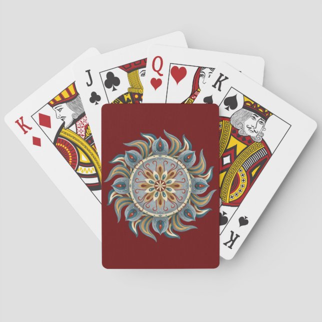 Painterly Mandala Casinokort (Baksidan)