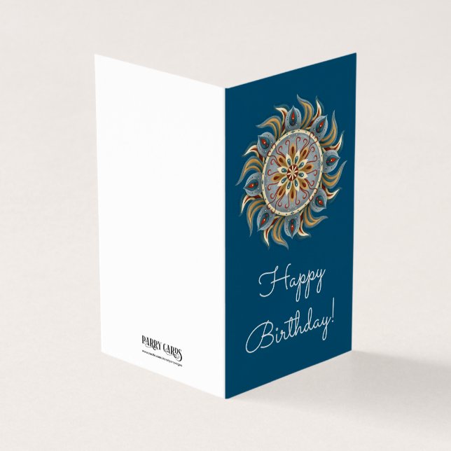 Painterly Mandala Kort (Utsida)