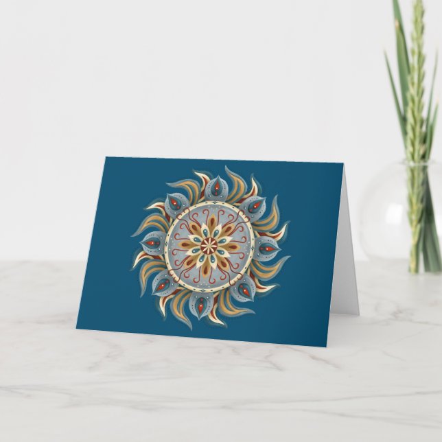 Painterly Mandala Kort (Framsida)