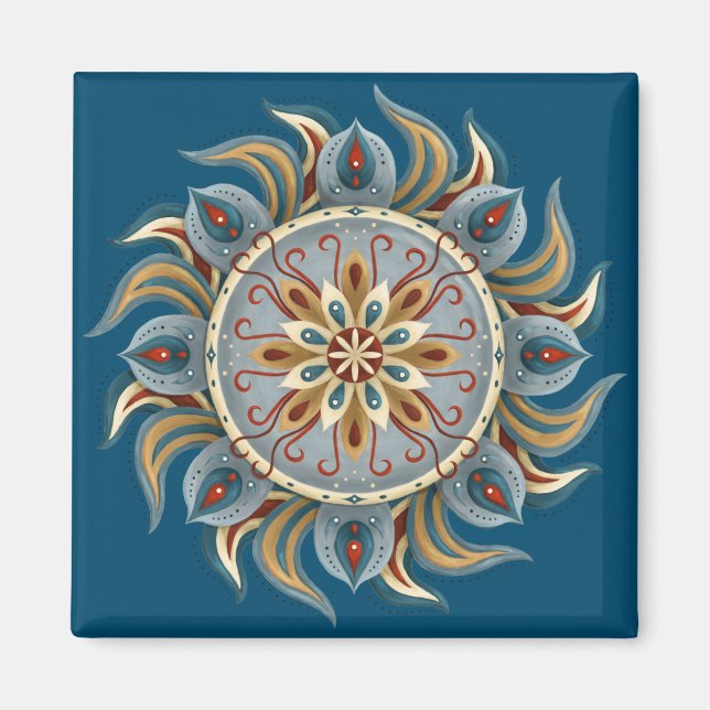 Painterly Mandala Magnet (Framsidan)