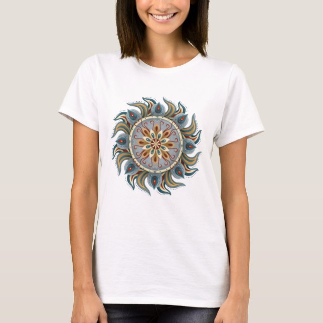 Painterly Mandala T Shirt (Framsida)