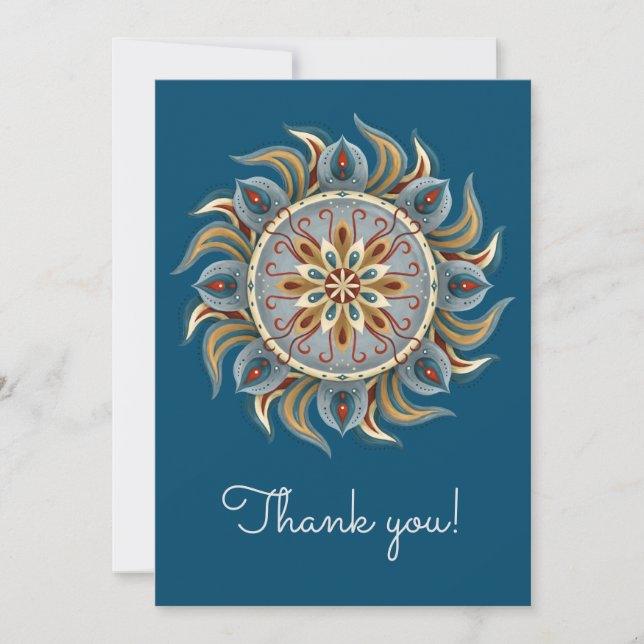 Painterly Mandala Tack Kort (Framsida)