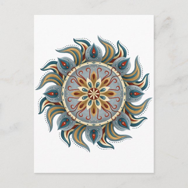 Painterly Mandala Vykort (Framsida)