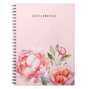 Painterly Peonies Refined blommigt  design Anteckningsbok