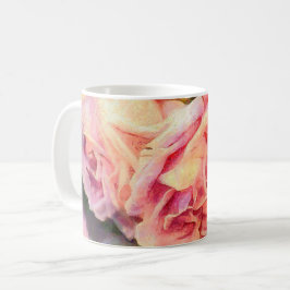 Painterly Rosa ros Kaffemugg