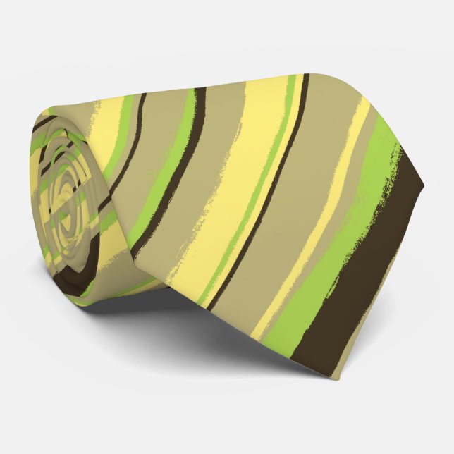 Painterly Stripe Khaki, Gult & Lime Two-Sided Slips (Rullad)