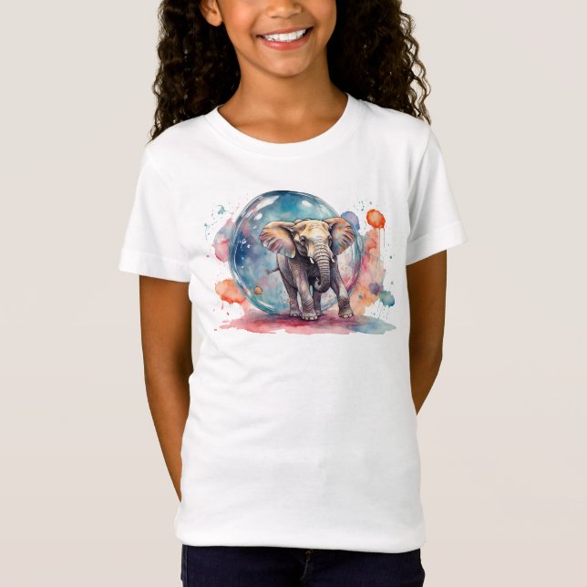 Painterly the Elephant Painting Kreativ Elephant T Shirt (Framsida)