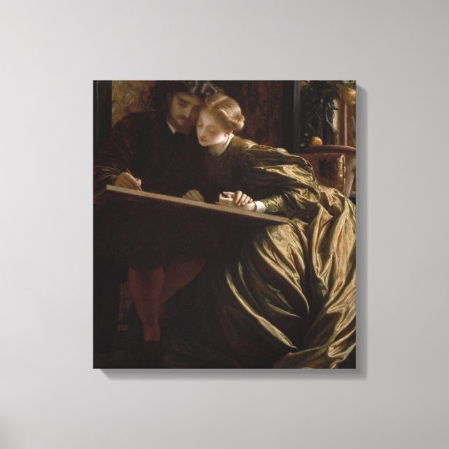 Painter's Honeymoon (av Frederic Leighton) Canvastryck (Framsida)