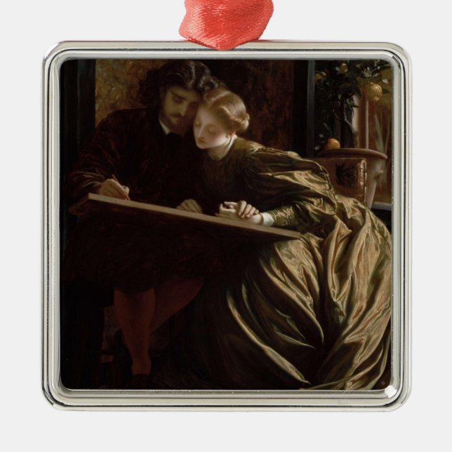 Painter's Honeymoon (av Frederic Leighton) Julgransprydnad Metall (Framsidan)