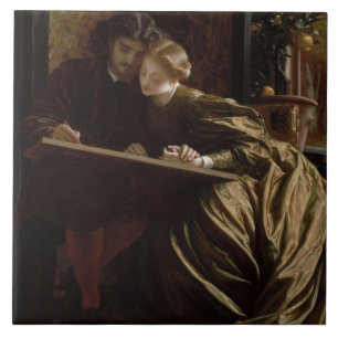 Painter's Honeymoon (av Frederic Leighton) Kakelplatta