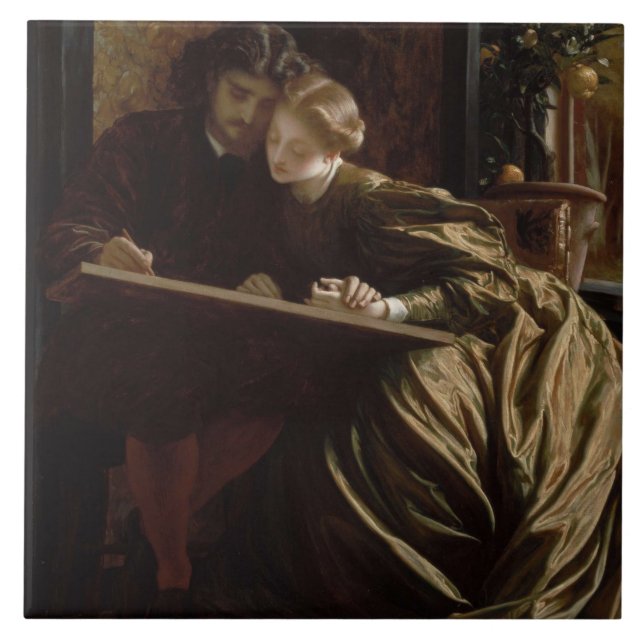 Painter's Honeymoon (av Frederic Leighton) Kakelplatta (Framsidan)