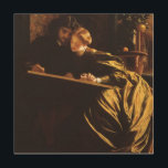 Painter's Honeymoon av Lord Frederic Leighton Trätavla<br><div class="desc">Painter's Honeymoon (1864) av Lord Frederic Leighton är en vintage Victorian Era bra art kärlek och romantik porträtt. Ett vackert, nylånat par.. Mannen och kvinnan är på sin smekmånadsmålning tillsammans. Om konstnären: Lord Frederick Leighton (1830-1896) är ett verk som skildrar historiska, bibliska och klassiska subjekt. Hans genre var akademiker, akademisk...</div>