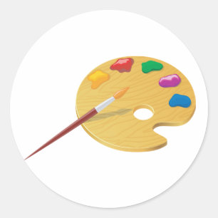 Painters Palette Stickers Runt Klistermärke