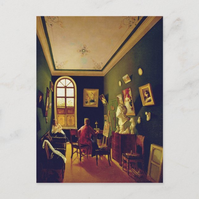 Painter's Studio, 1843 Vykort (Framsida)